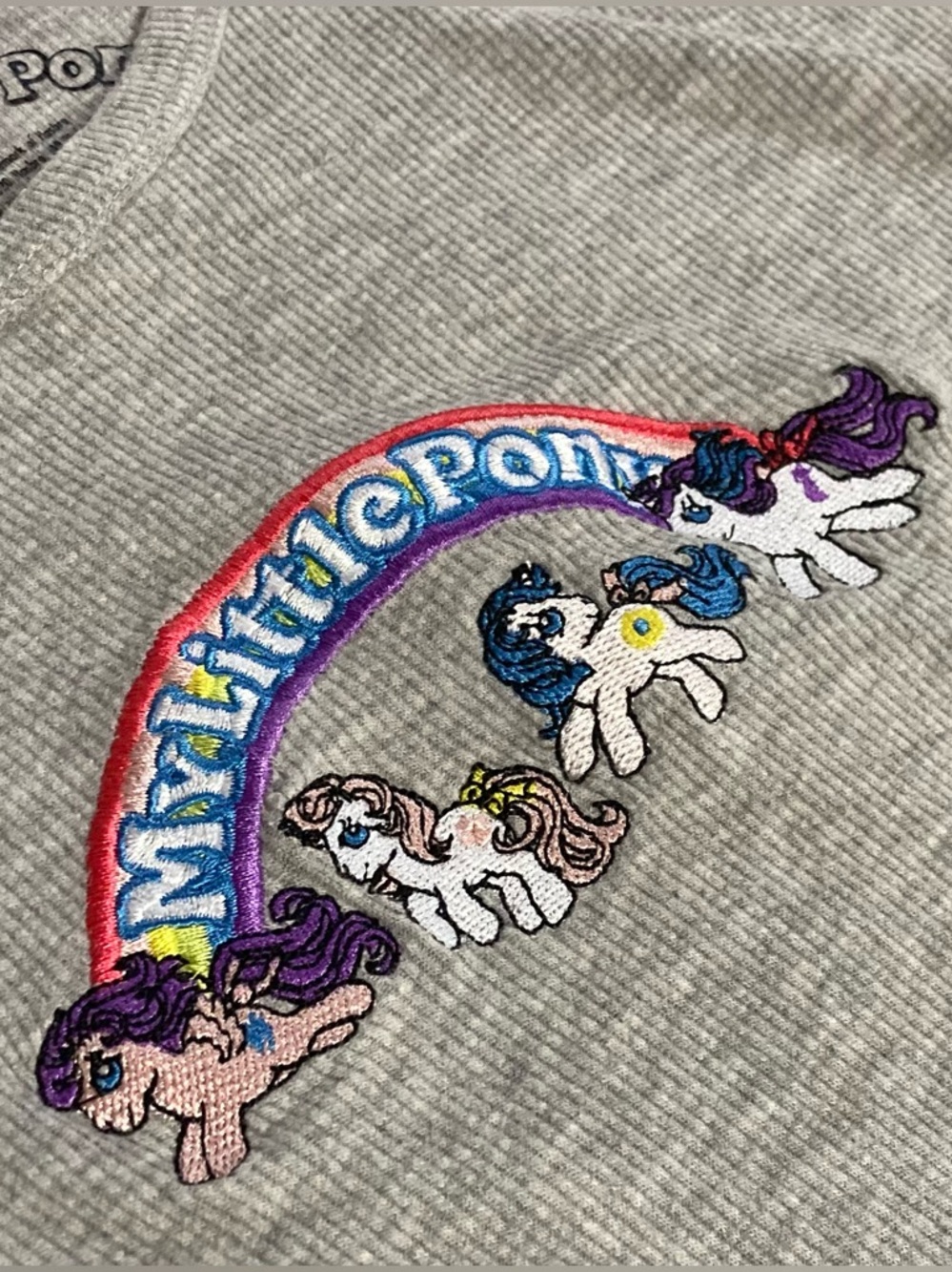 MLP Embroidered Gray Top - Picture 2 of 7